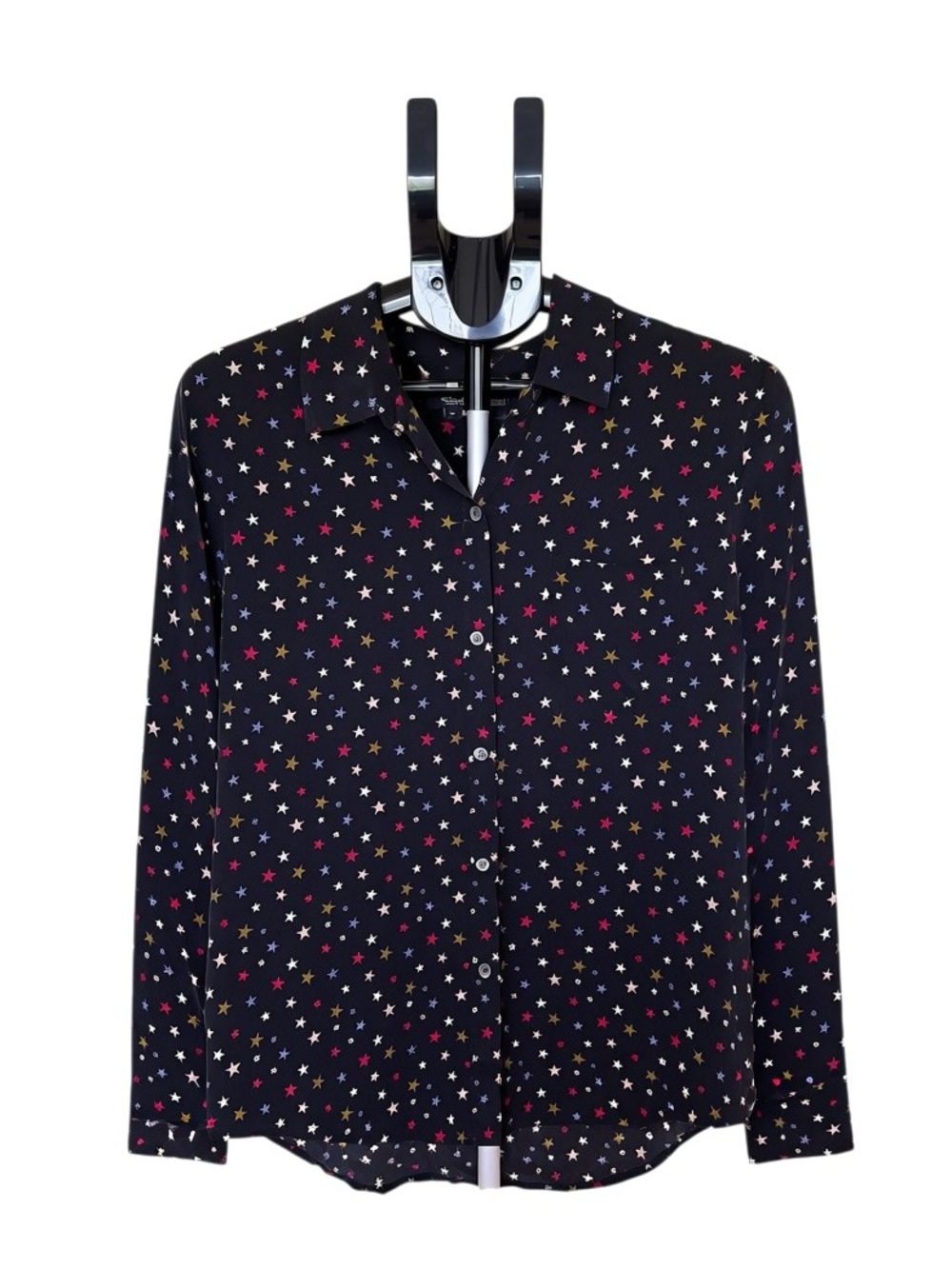 Rails “Kate” Rainbow Stars Silk Blouse – Medium